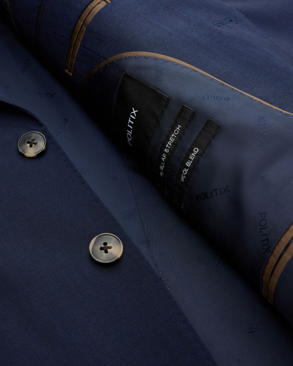 Wool Blend Regular Stretch Premium Tailored Jacket, Navy Wool Blend Regular Stretch Premium Tailored Jacket, Navy, hi-res